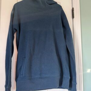 Women's Zyia Navy Blue Cowl Neck Sweatshirt
